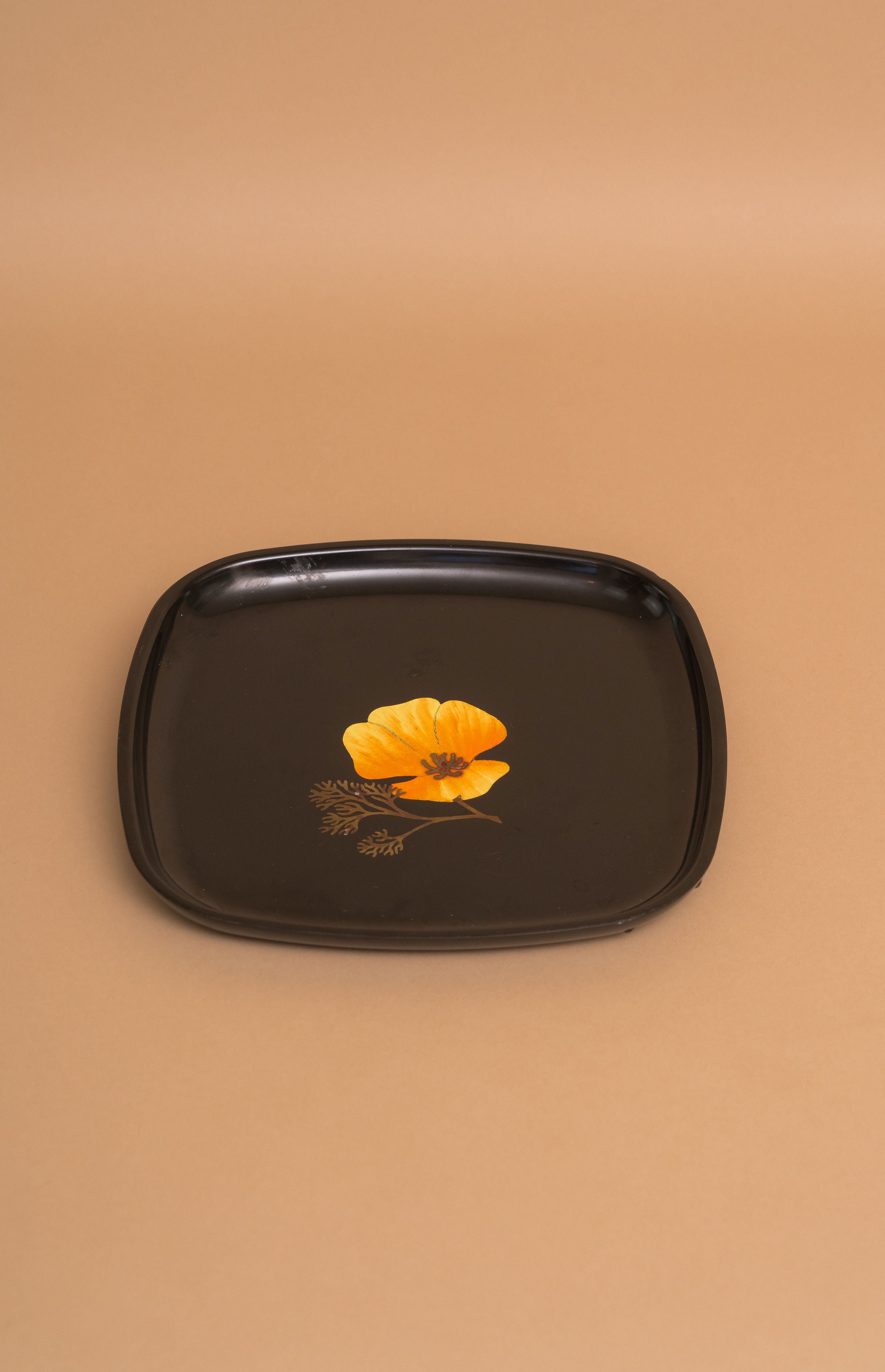 Small Mid Century Yellow Floral tray | Eufloria Market